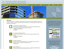 Tablet Screenshot of constructionresearchinc.com